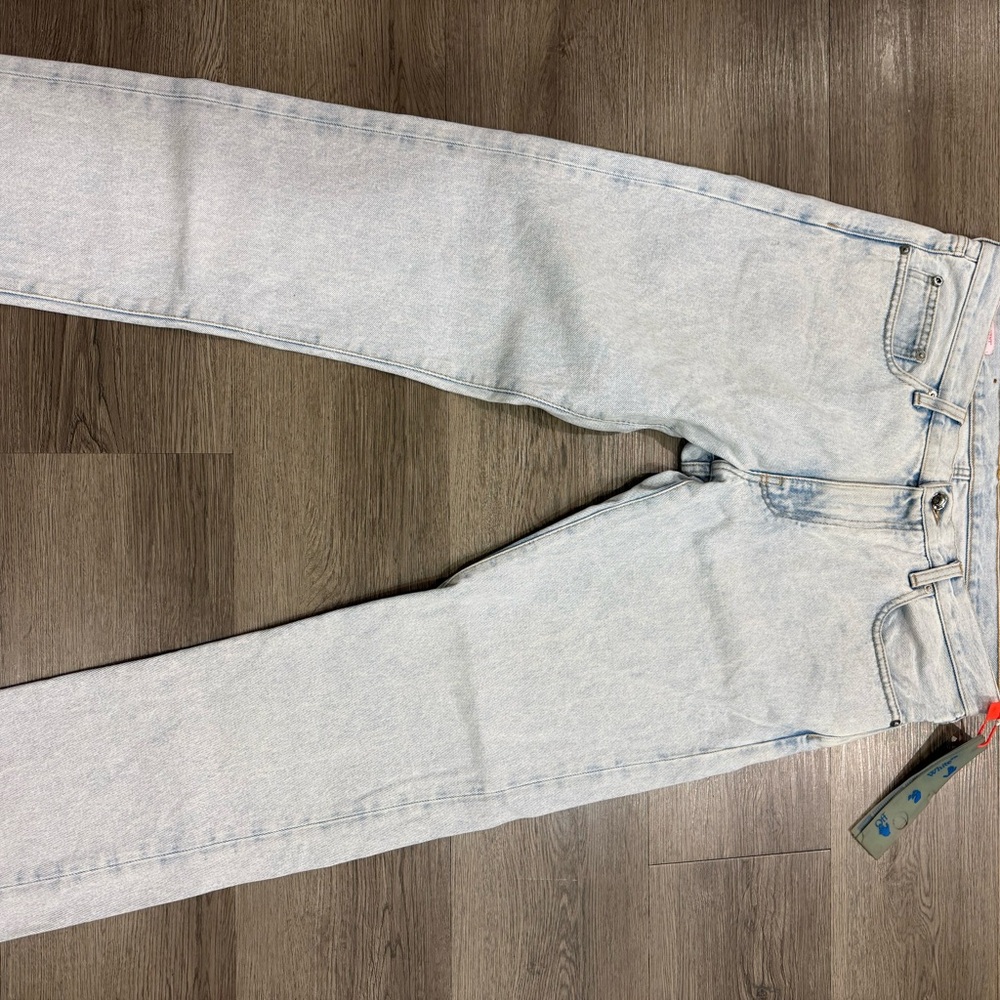 Off White Light Wash Jeans